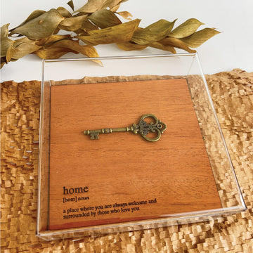 Caixa de Acrílico - Tema: Home - 15 x 15 cm