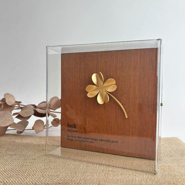 Caixa de Acrílico Decorativa - Tema: Luck - 15 x 15 cm