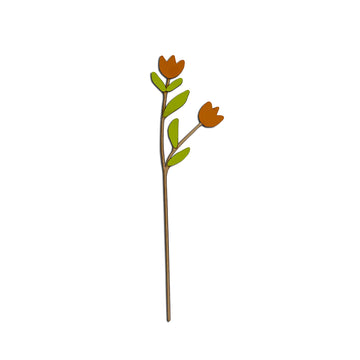 Flor para Vaso - Duas Flores Laranja