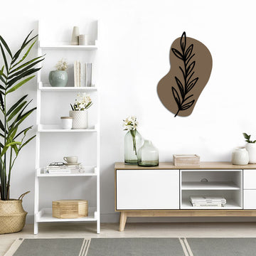 Escultura de Parede de Floral e Forma - Ramo Longo Taupe