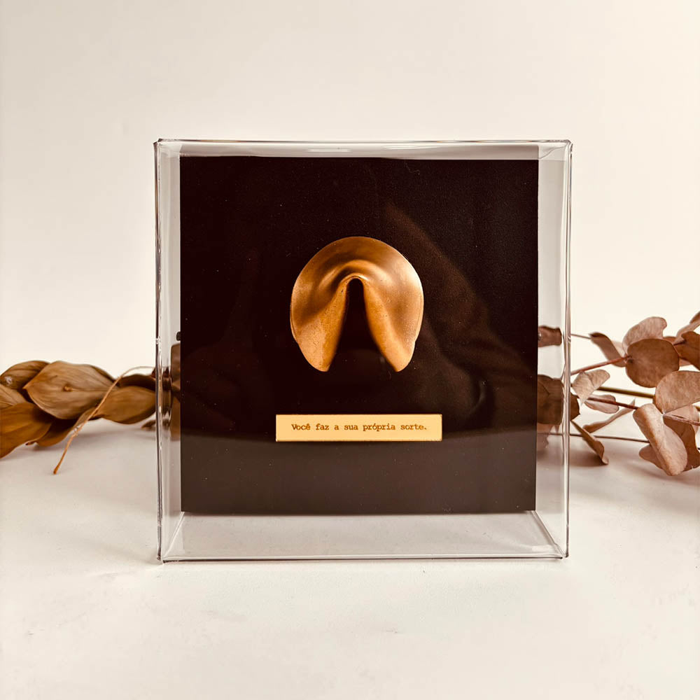 Caixa de Acrílico - Biscoito da Sorte - 15 x 15 cm