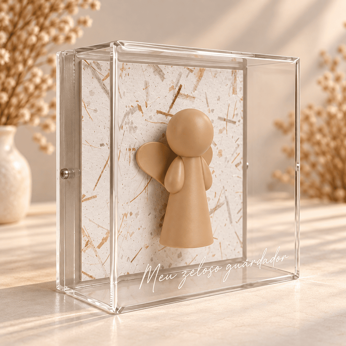 Anjo da Guarda – Meu Zeloso Guardador Branco com Fios - 10x10x5 cm