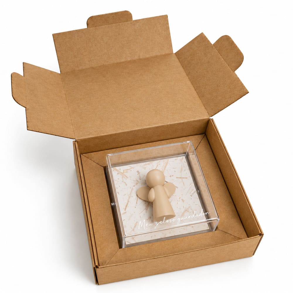 Anjo da Guarda – Meu Zeloso Guardador Branco com Fios - 10x10x5 cm