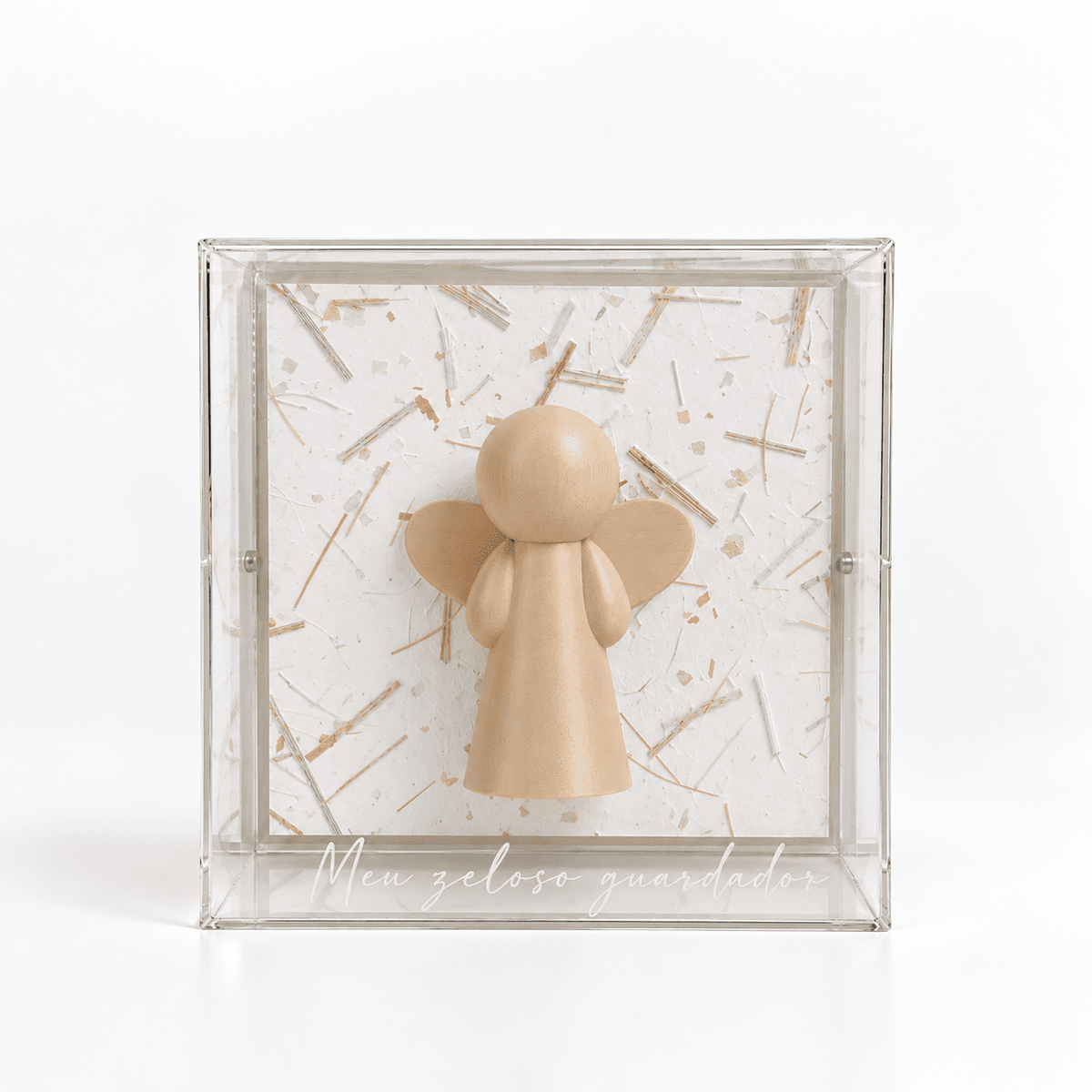 Anjo da Guarda – Meu Zeloso Guardador Branco com Fios - 10x10x5 cm