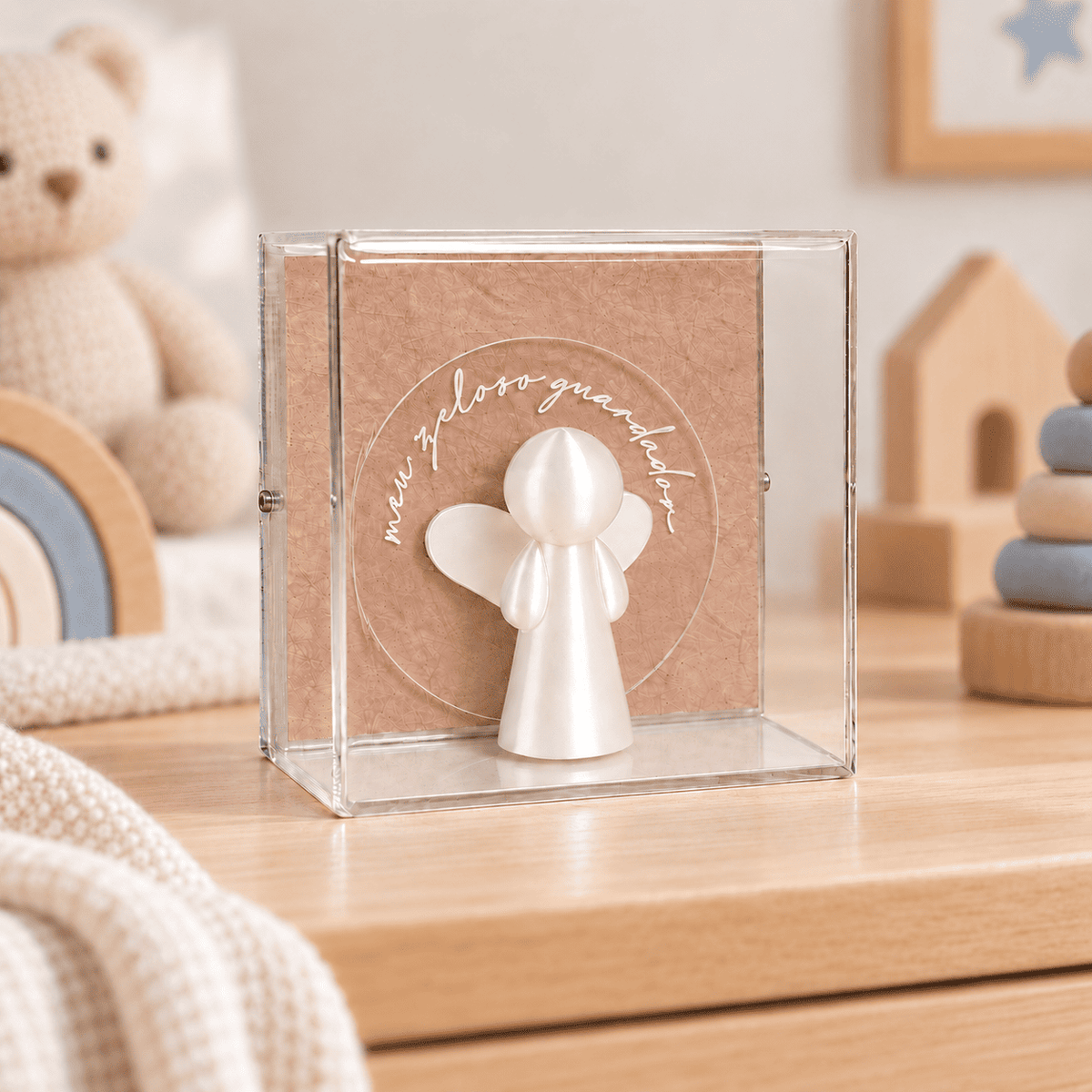 Anjo da Guarda – Meu Zeloso Guardador Rosa - 10x10x5 cm