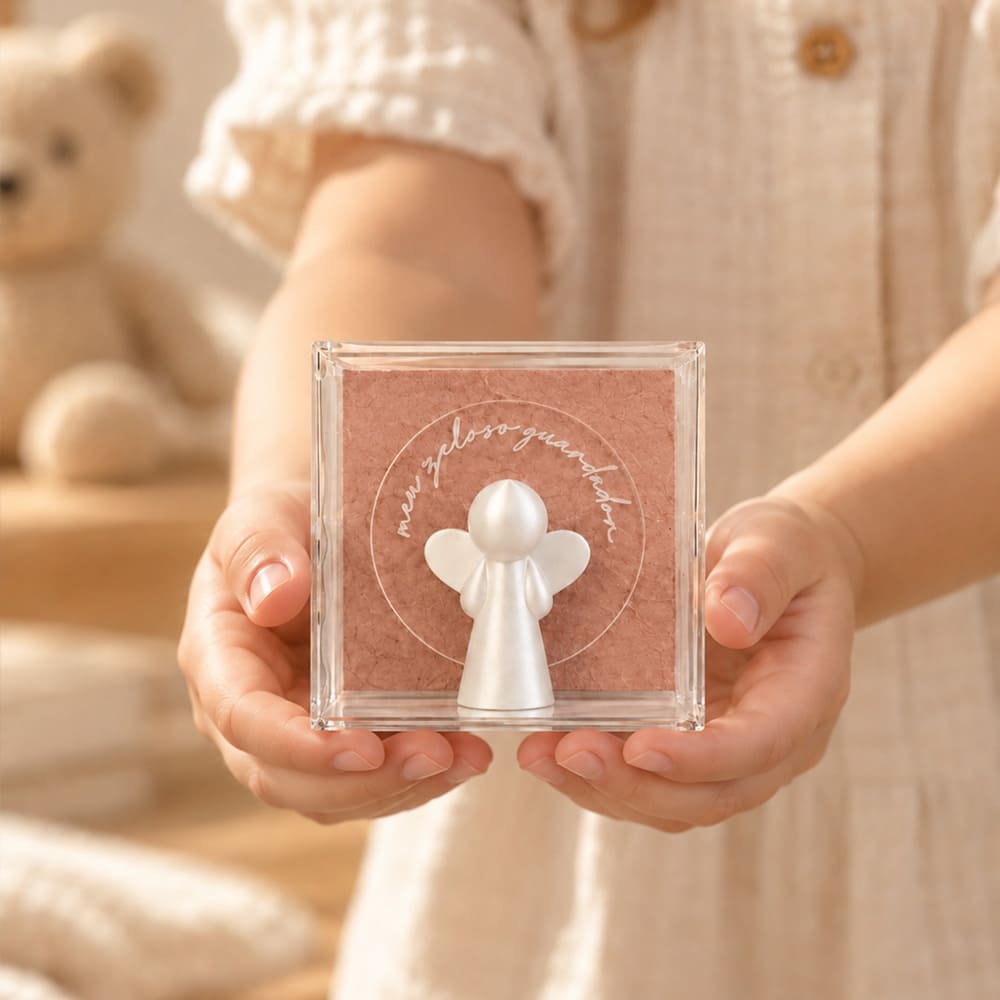 Anjo da Guarda – Meu Zeloso Guardador Rosa - 10x10x5 cm