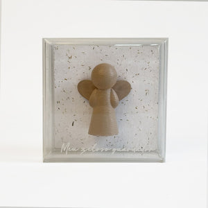 Anjo da Guarda – Meu Zeloso Guardador Branco com Sementes - 10x10x5 cm