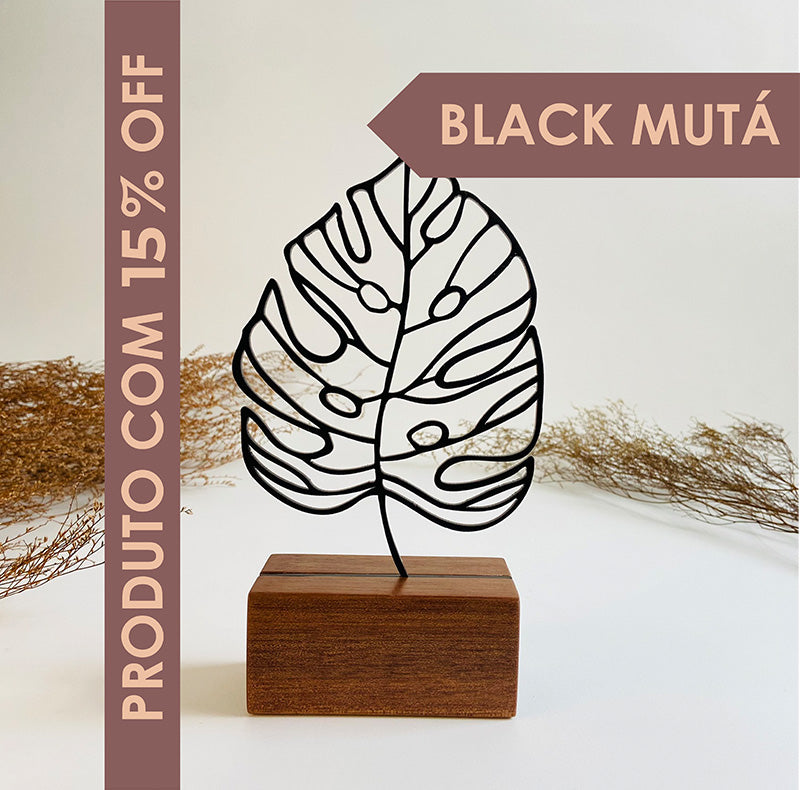 Escultura de Base em Madeira - Costela de Adão