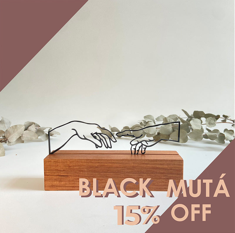 Escultura de Base em Madeira - Criação de Adão