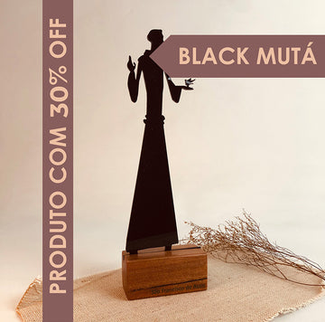 Escultura Decorativa E Base De Madeira S. Francisco De Assis