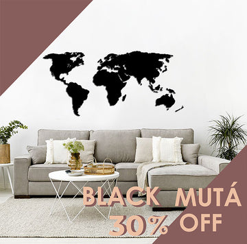 Escultura de Parede de Mapa - Mapa Mundi Shades