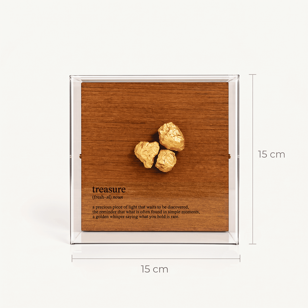 Caixa de Acrílico Temática - Treasure - 15 x 15 cm