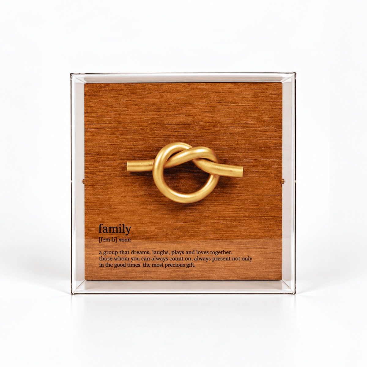 Caixa de Acrílico Temática - Family - 15 x 15 cm