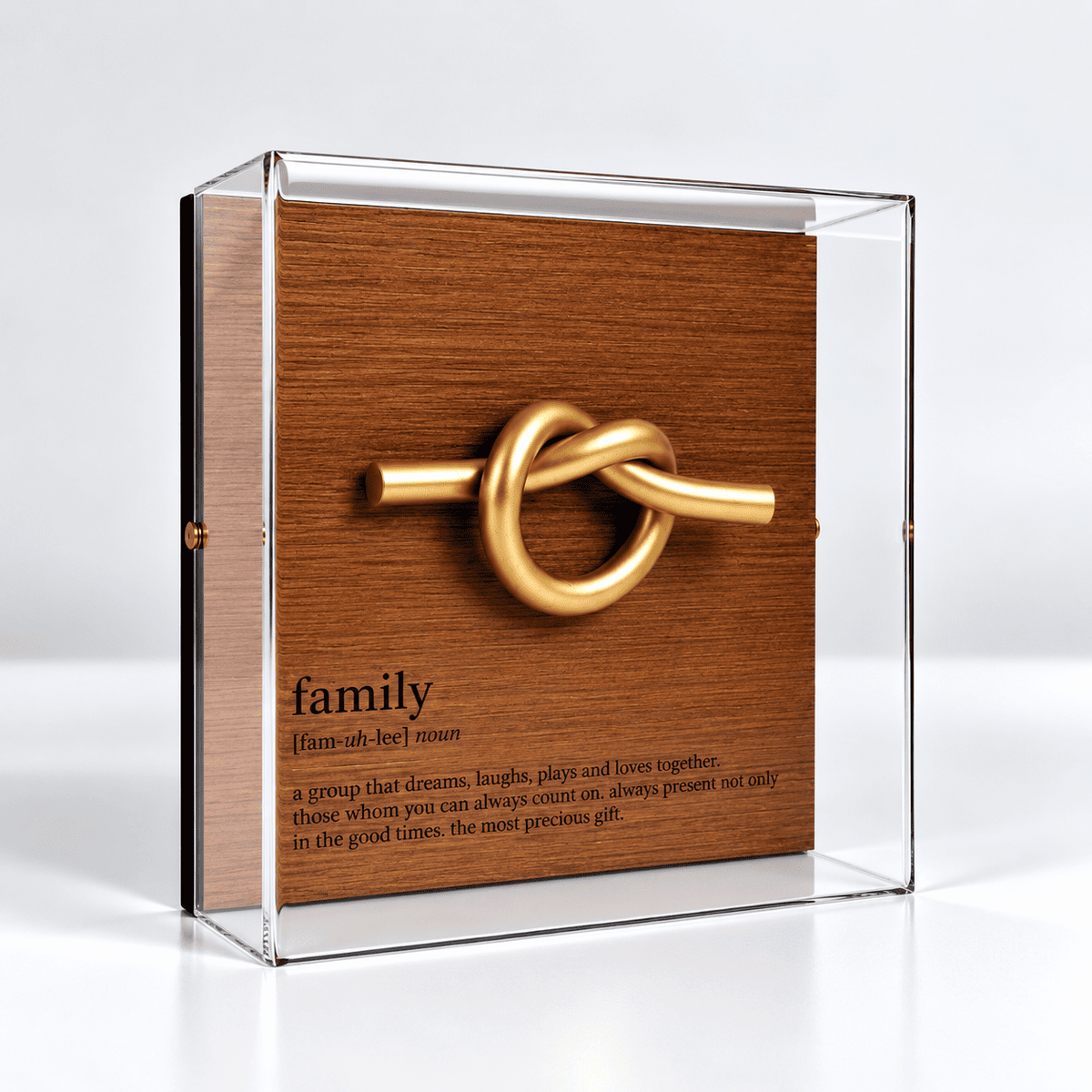 Caixa de Acrílico Temática - Family - 15 x 15 cm