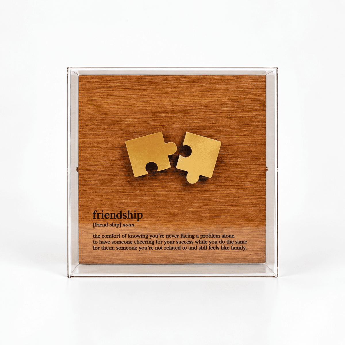 Caixa de Acrílico Temática - Friendship - 15 x 15 cm