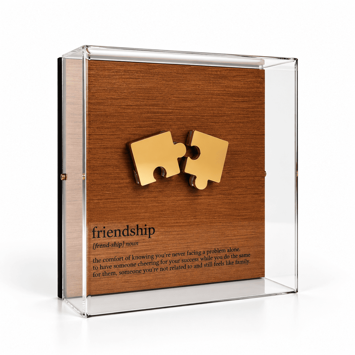 Caixa de Acrílico Temática - Friendship - 15 x 15 cm