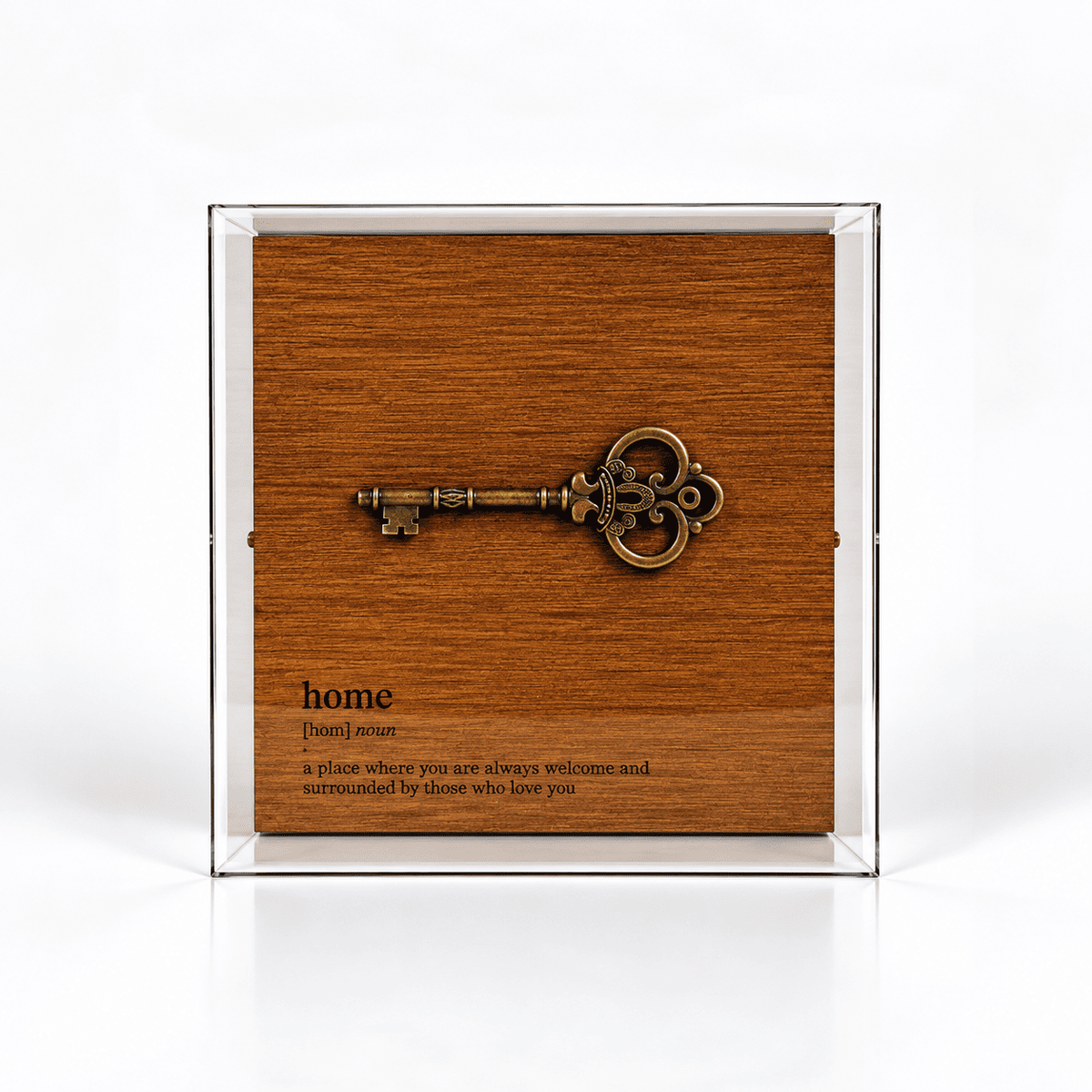 Caixa de Acrílico Temática - Home - 15 x 15 cm