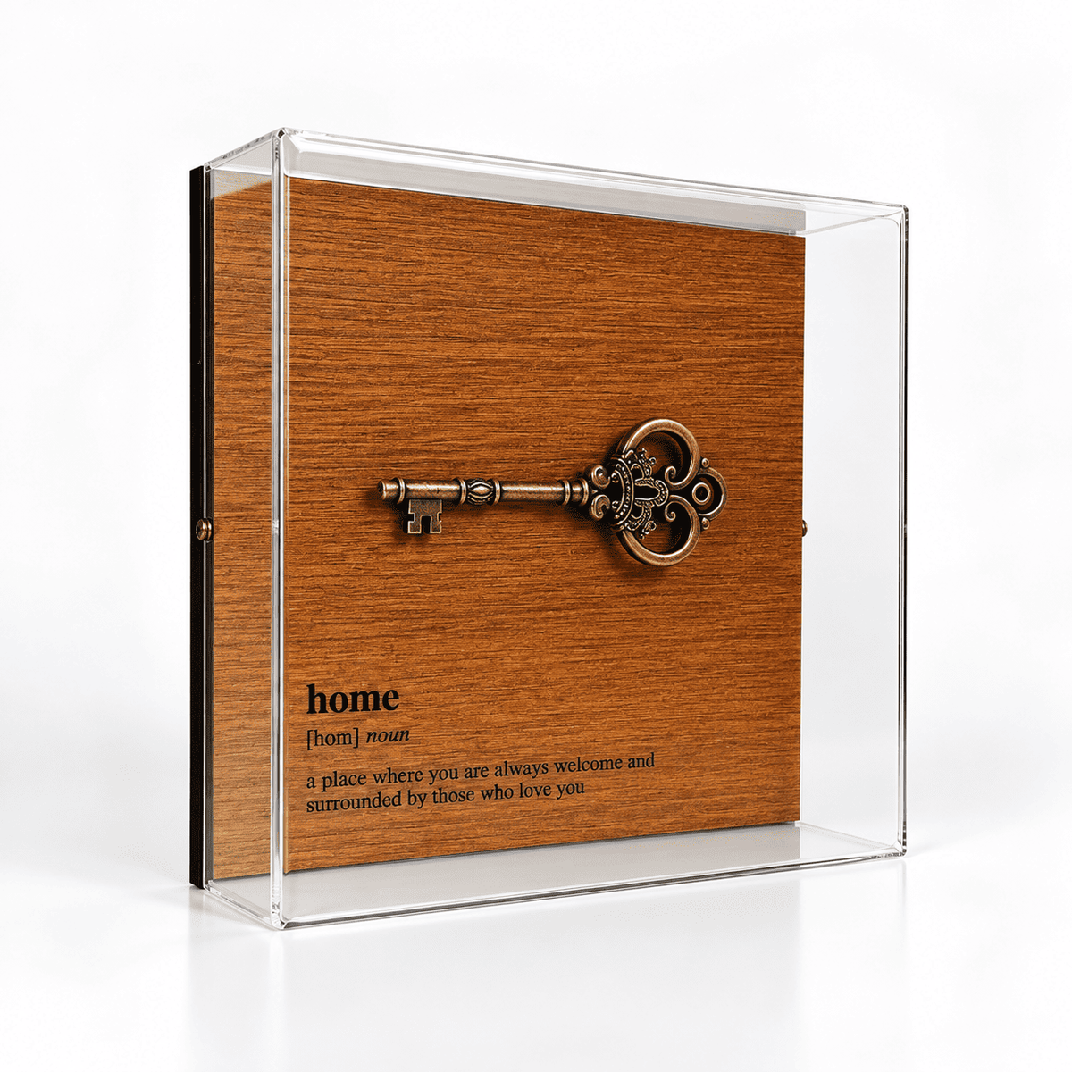 Caixa de Acrílico Temática - Home - 15 x 15 cm