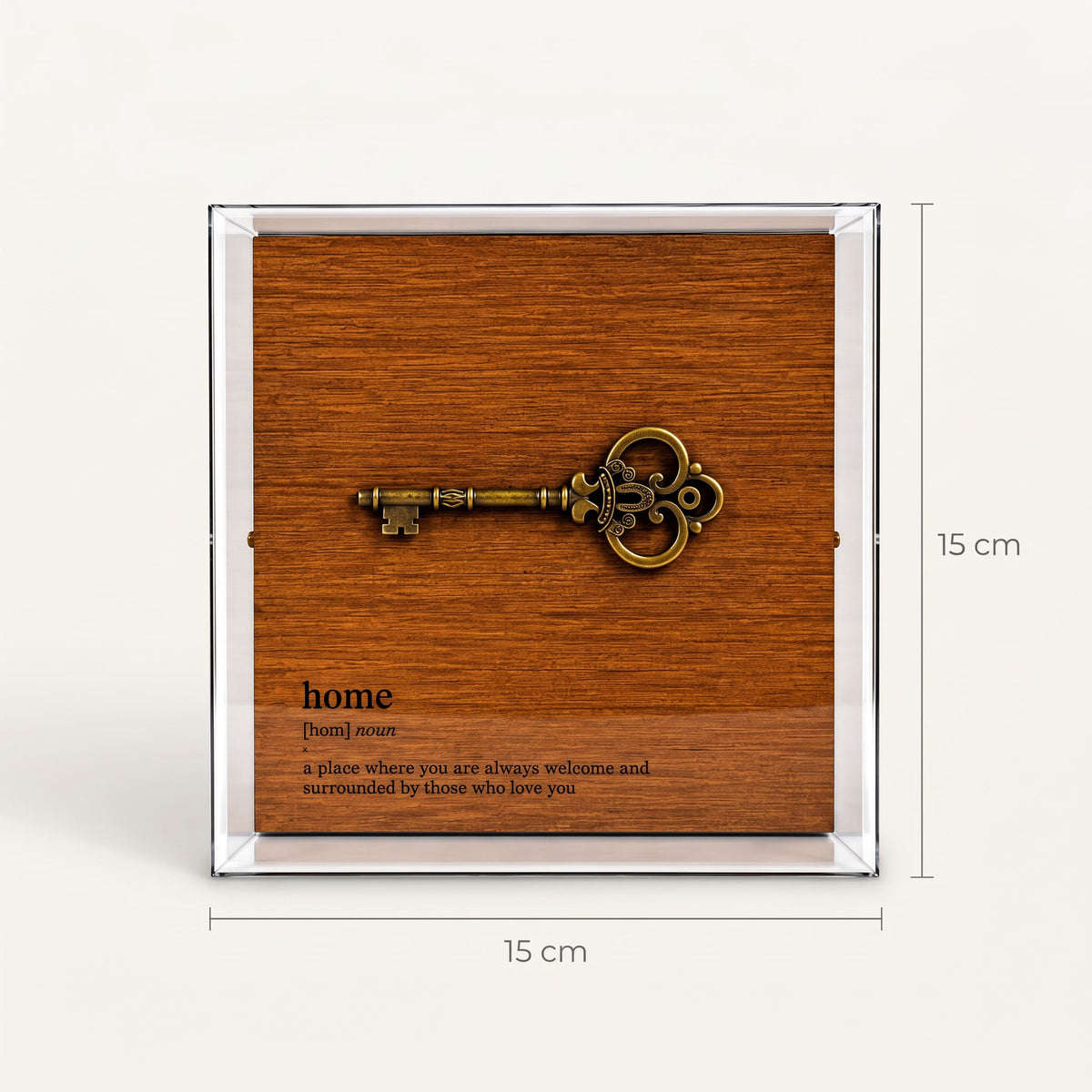 Caixa de Acrílico Temática - Home - 15 x 15 cm