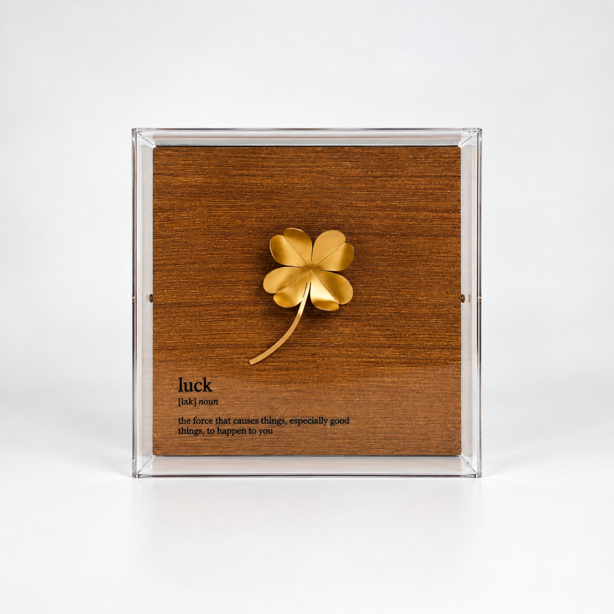 Caixa de Acrílico Temática - Luck - 15 x 15 cm