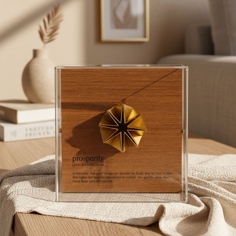 Caixa de Acrílico Temática - Prosperity - 15 x 15 cm