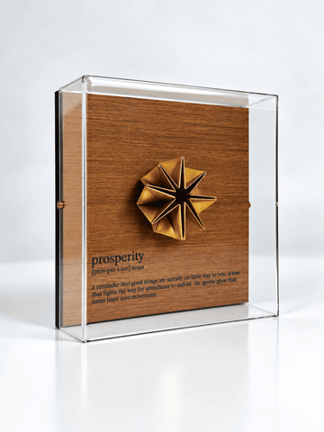 Caixa de Acrílico Temática - Prosperity - 15 x 15 cm