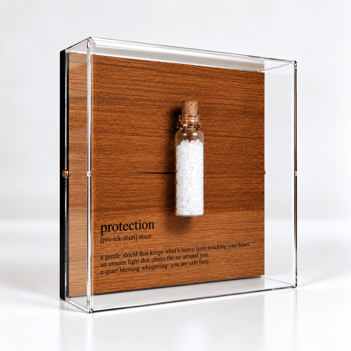 Caixa de Acrílico Temática - Protection - 15 x 15 cm