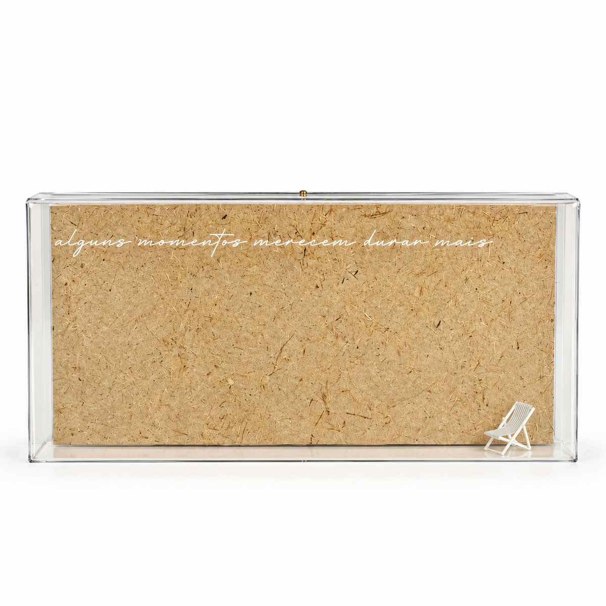 Caixa Acrílica Decorativa Dias Assim — Cadeira de Praia | 30 x 15 cm