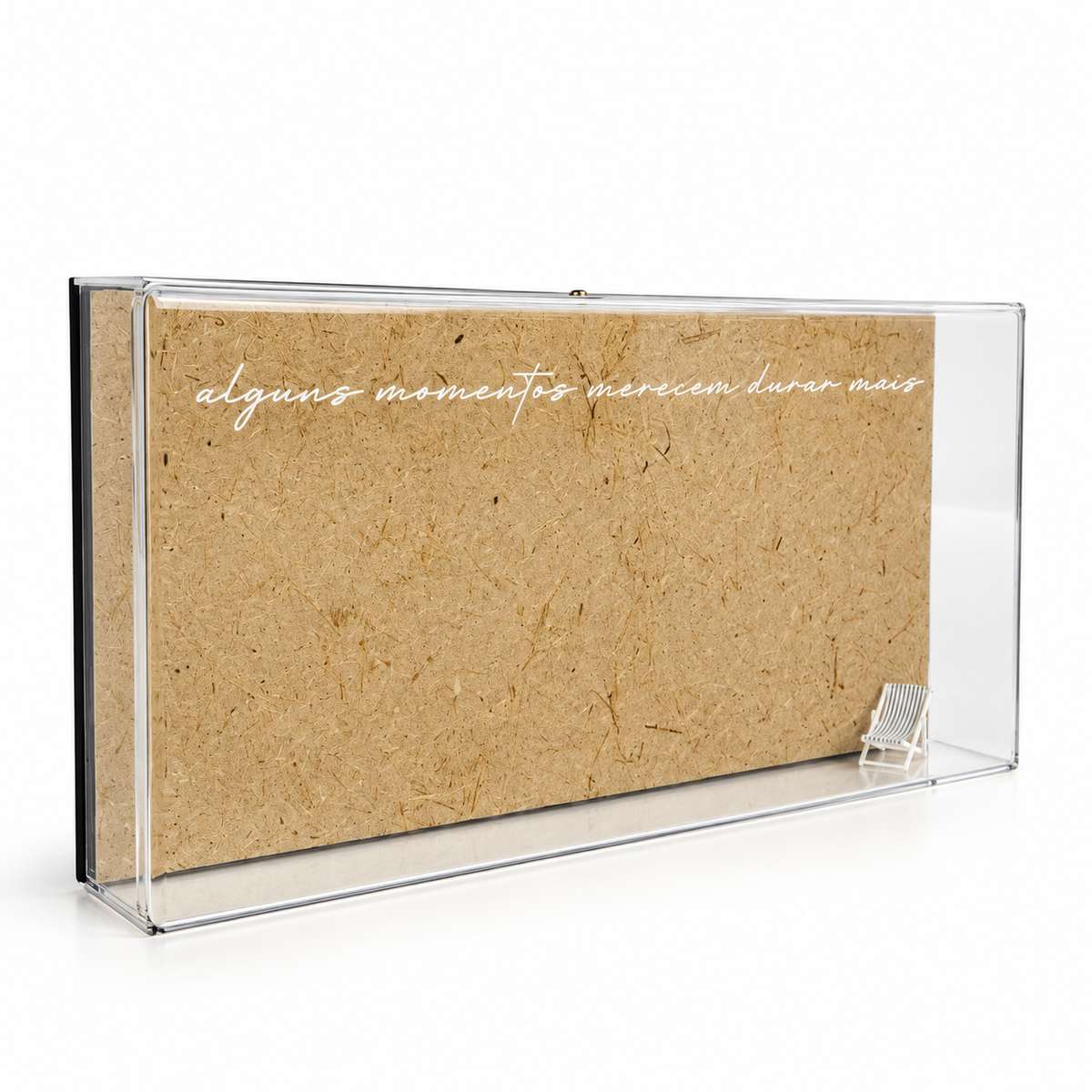 Caixa Acrílica Decorativa Dias Assim — Cadeira de Praia | 30 x 15 cm