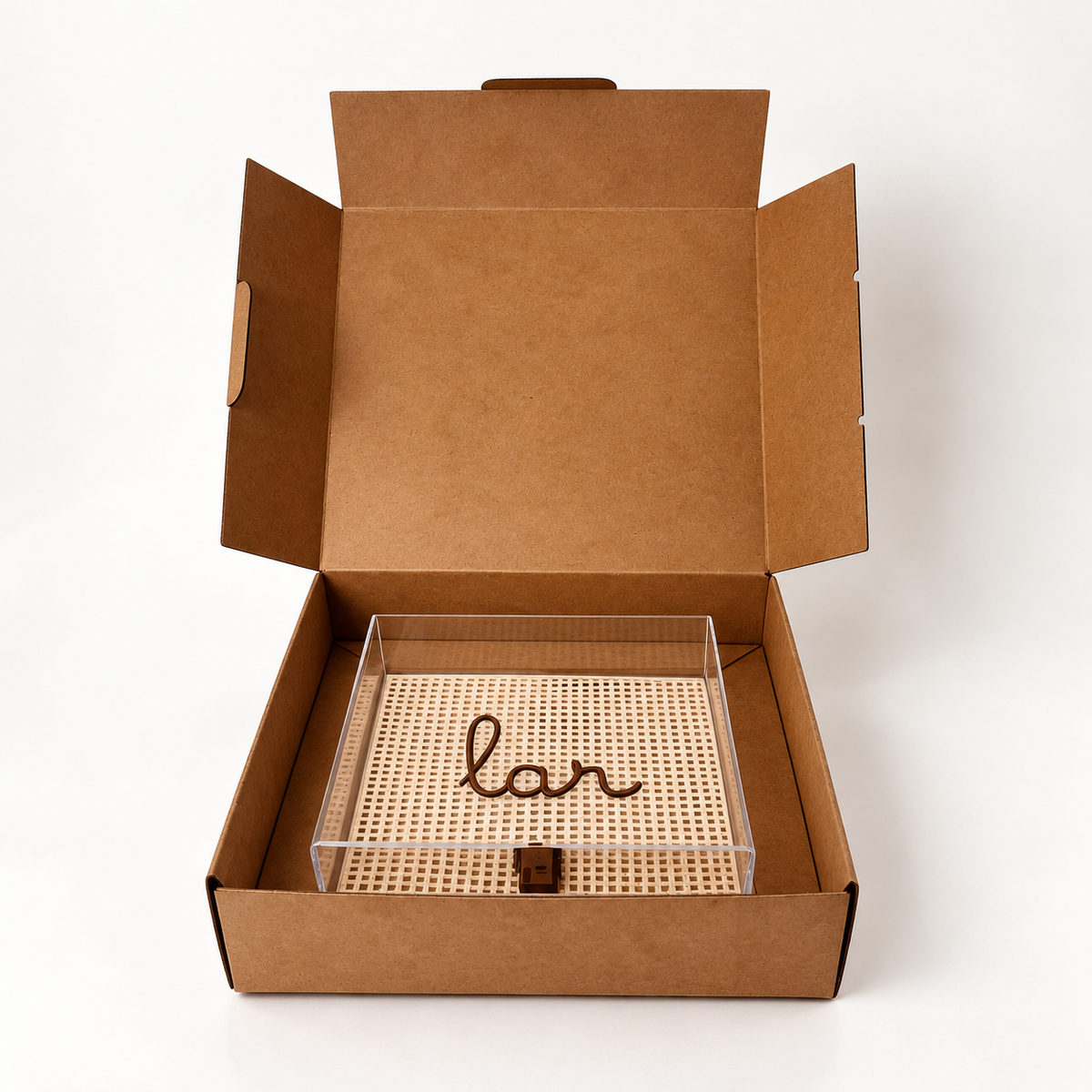 Caixa Acrílica Decorativa Lar — Decoração Afetiva | 15 x 15 cm
