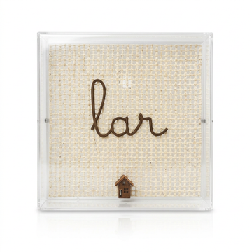Caixa Acrílica Decorativa Lar — Decoração Afetiva | 15 x 15 cm