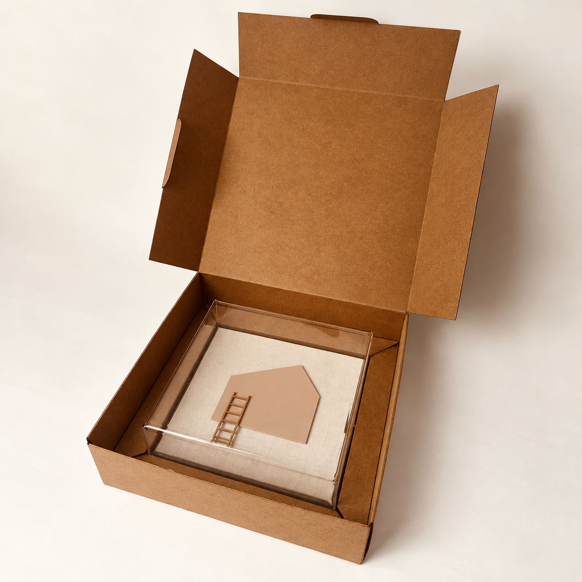 Caixa Acrílica Decorativa Sonho Meu — Presente para Casa Nova | 15 x 15 cm