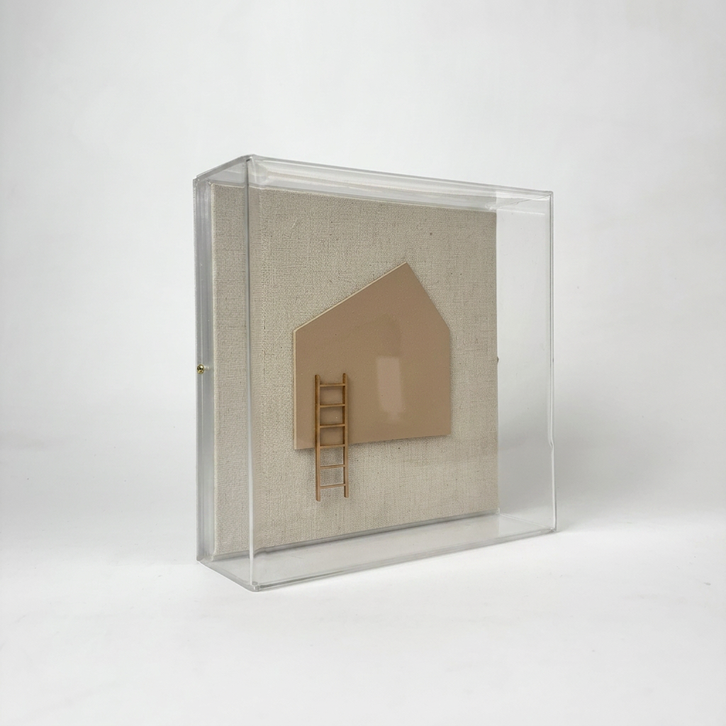 Caixa Acrílica Decorativa Sonho Meu — Presente para Casa Nova | 15 x 15 cm