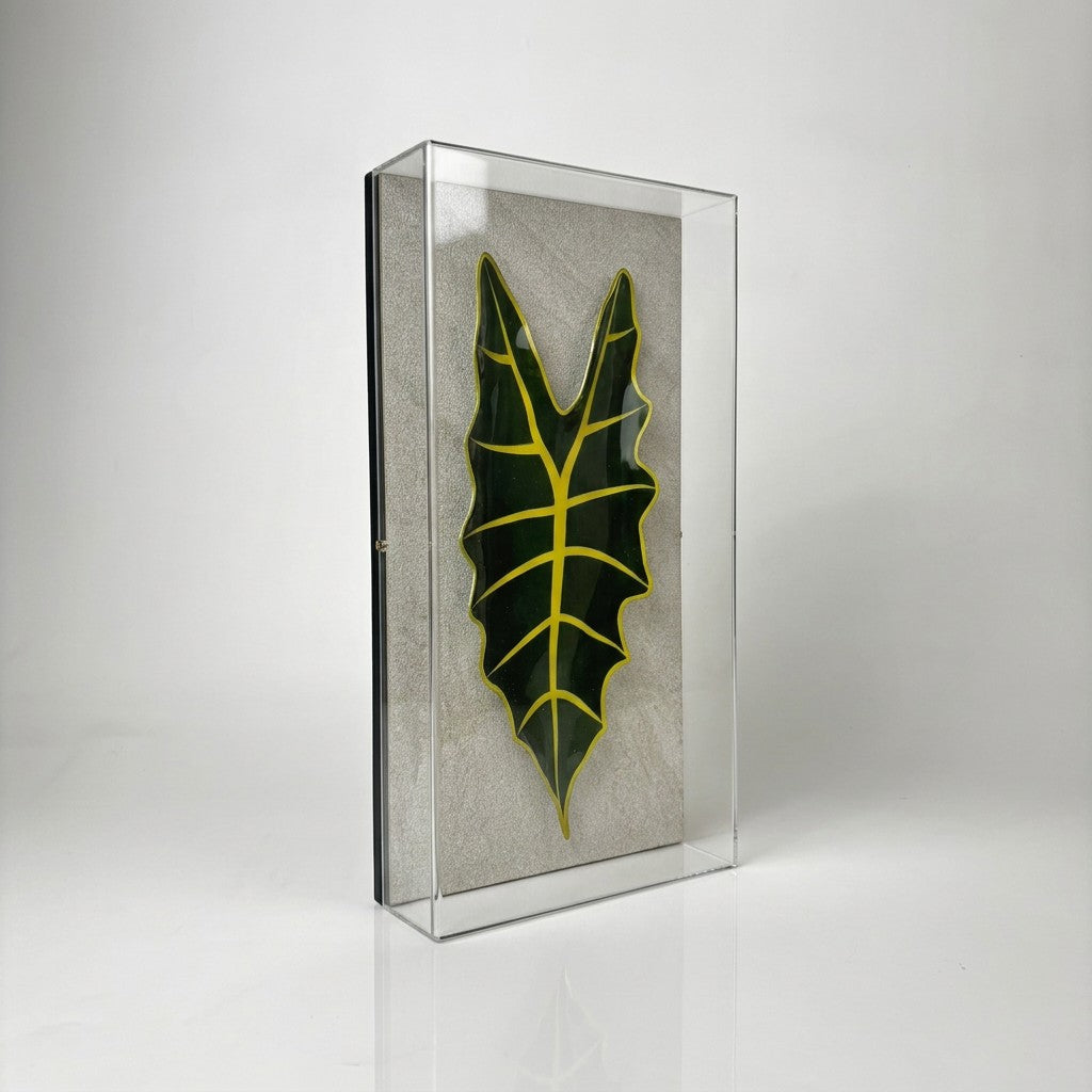 Caixa Acrílica Flora Alocasia | 30 x 15 cm