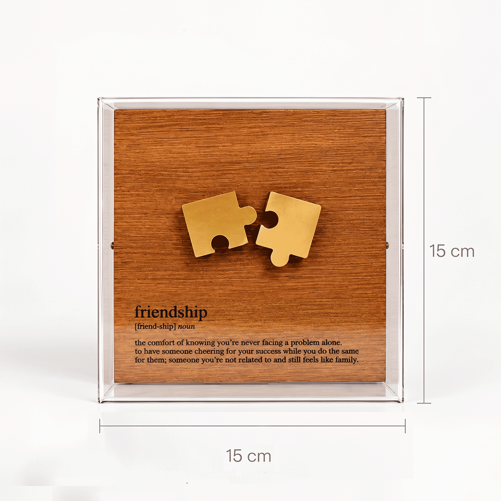 Caixa de Acrílico Temática - Friendship - 15 x 15 cm