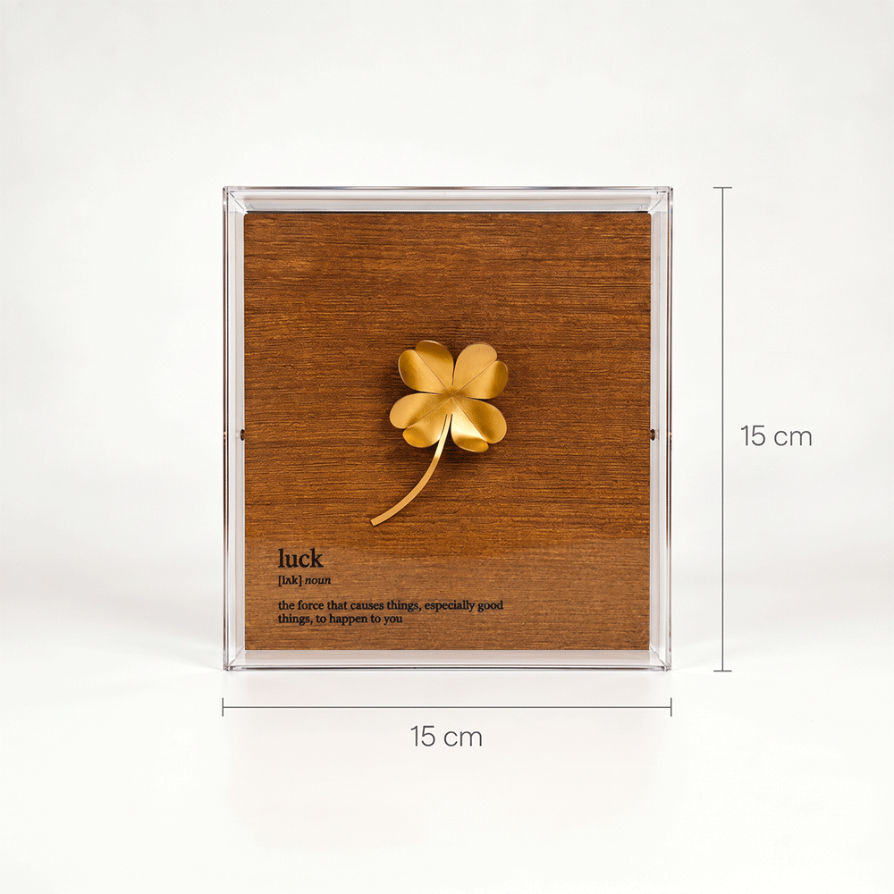 Caixa de Acrílico Temática - Luck - 15 x 15 cm