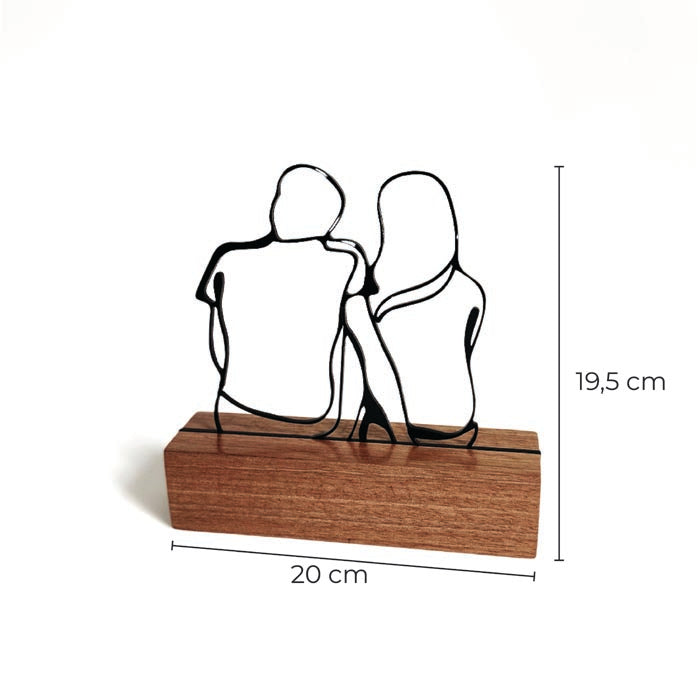 Escultura de Base em Madeira - Casal Costas