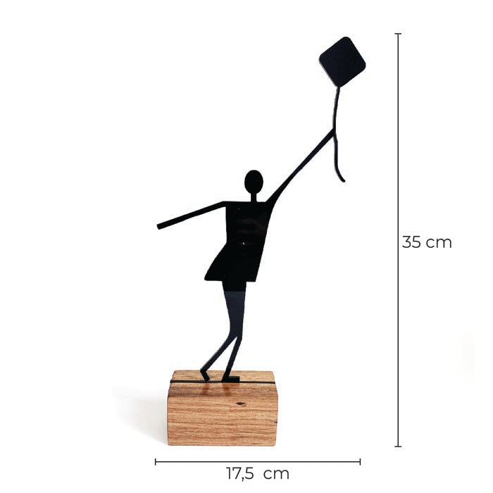 Escultura de Base em Madeira - Pipa Palito