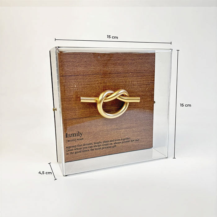 Caixa de Acrílico Temática - Family - 15 x 15 cm