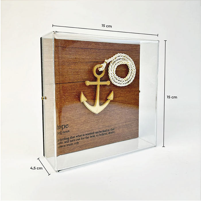 Caixa Acrílico Significados - Hope - 15 x 15 cm