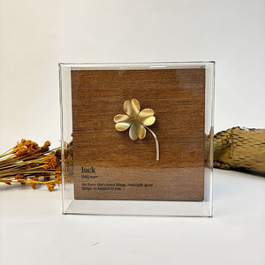 Caixa de Acrílico Temática - Luck - 15 x 15 cm