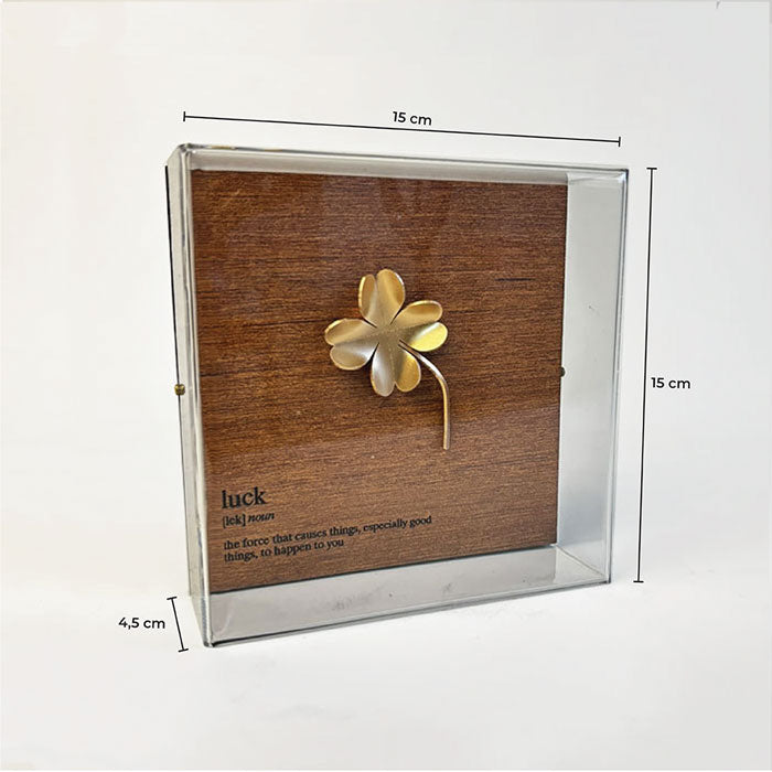 Caixa de Acrílico Decorativa - Tema: Luck - 15 x 15 cm