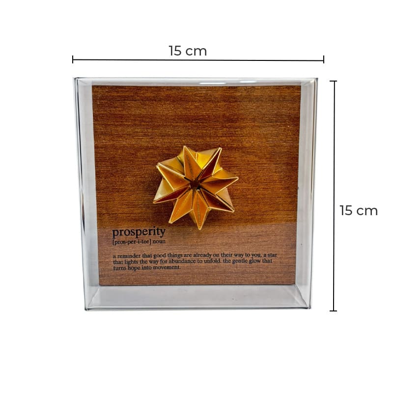 Caixa de Acrílico Decorativa - Prosperity - 15 x 15 cm