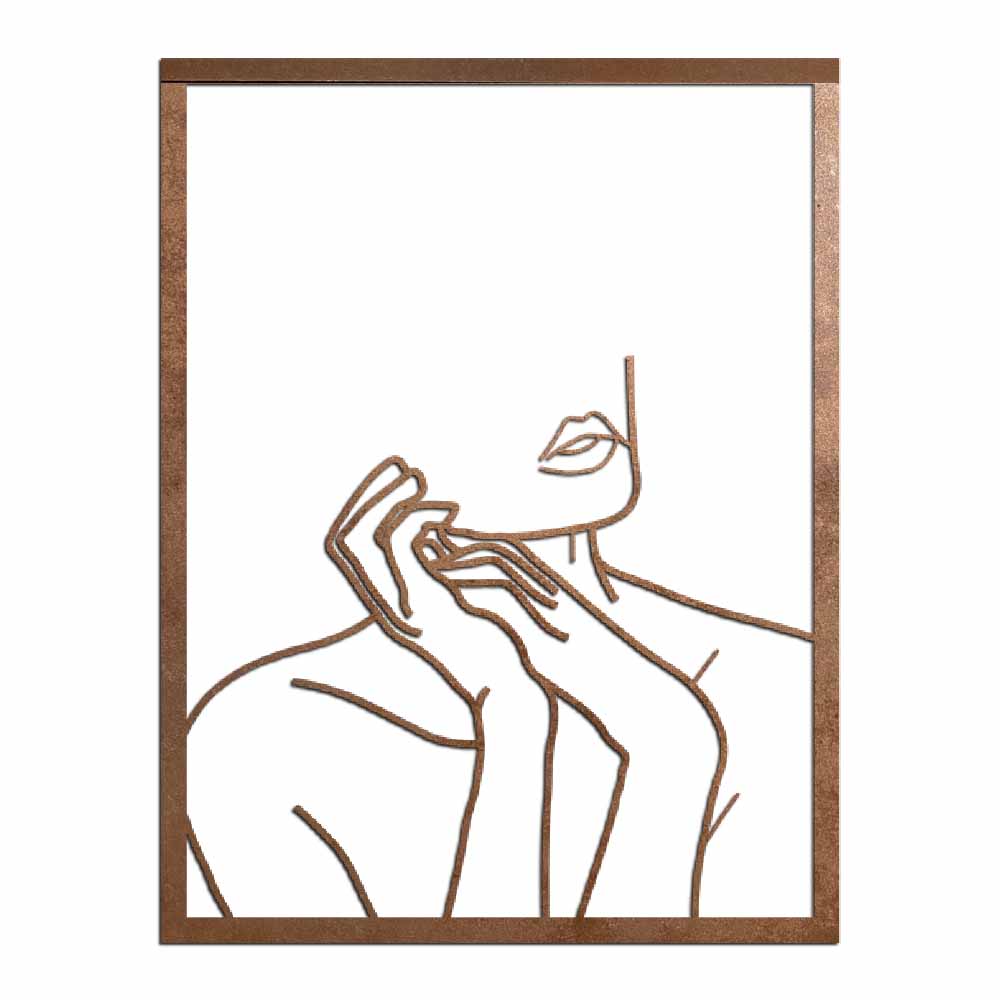 Escultura de Parede Minimalista - Quadro Busto Linhas 1