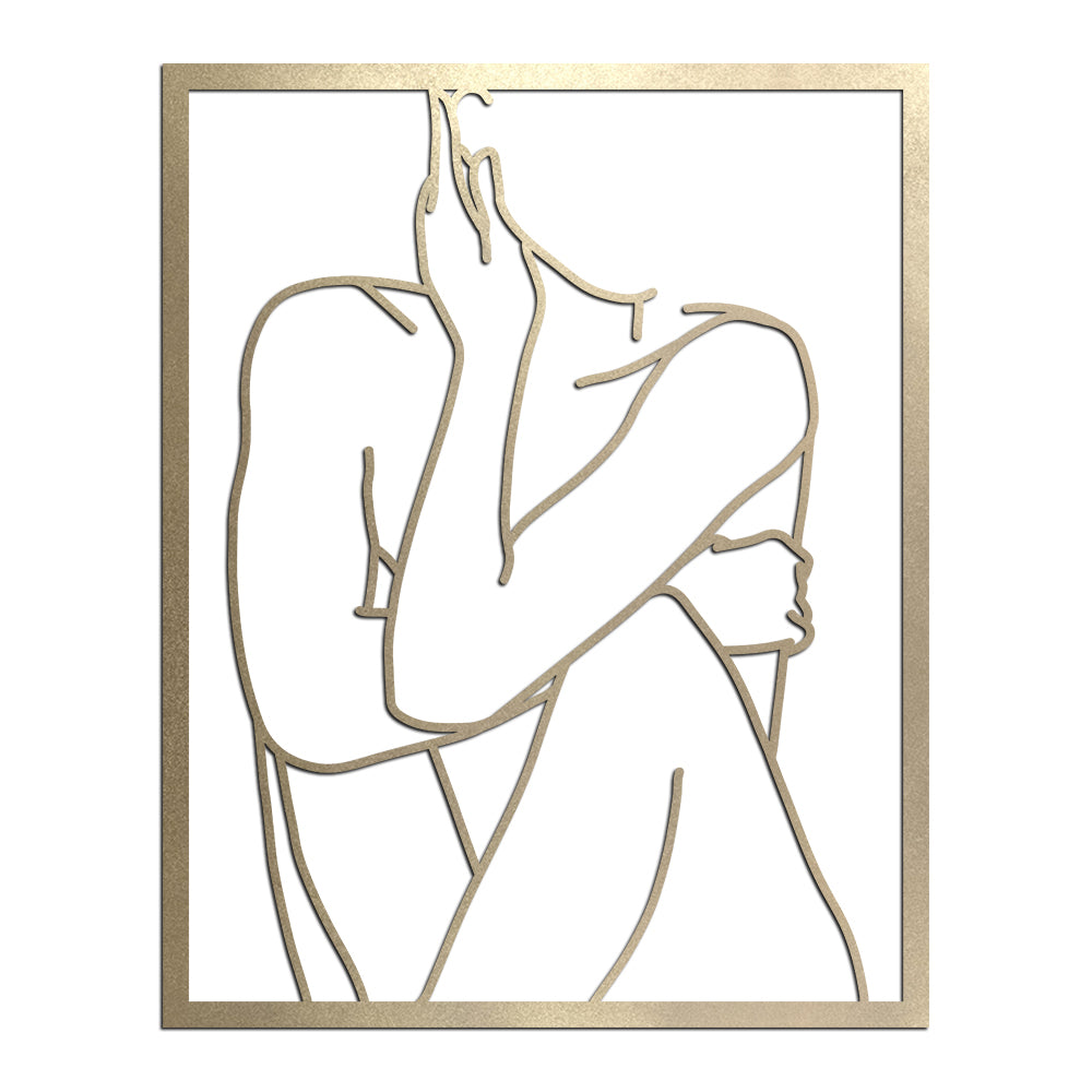 Escultura de Parede Minimalista - Quadro Poses Linhas 3