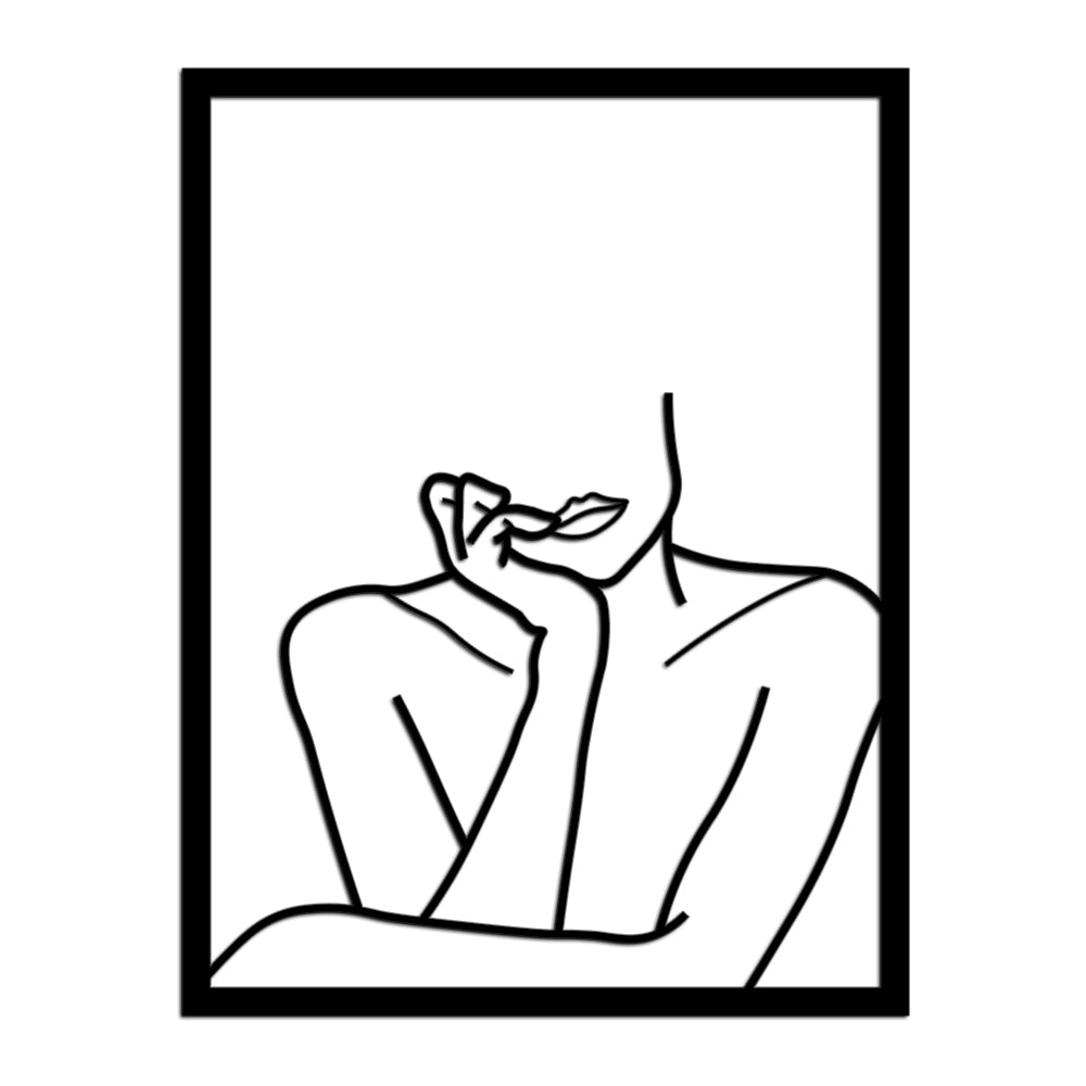 Escultura de Parede Minimalista - Quadro Busto Linhas 2