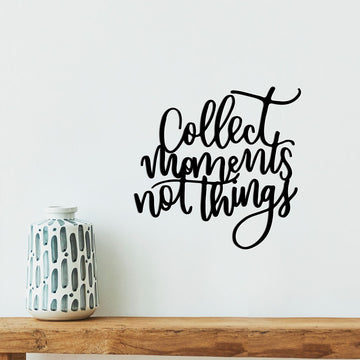 Escultura de Parede Estilizada - Collect moments not things