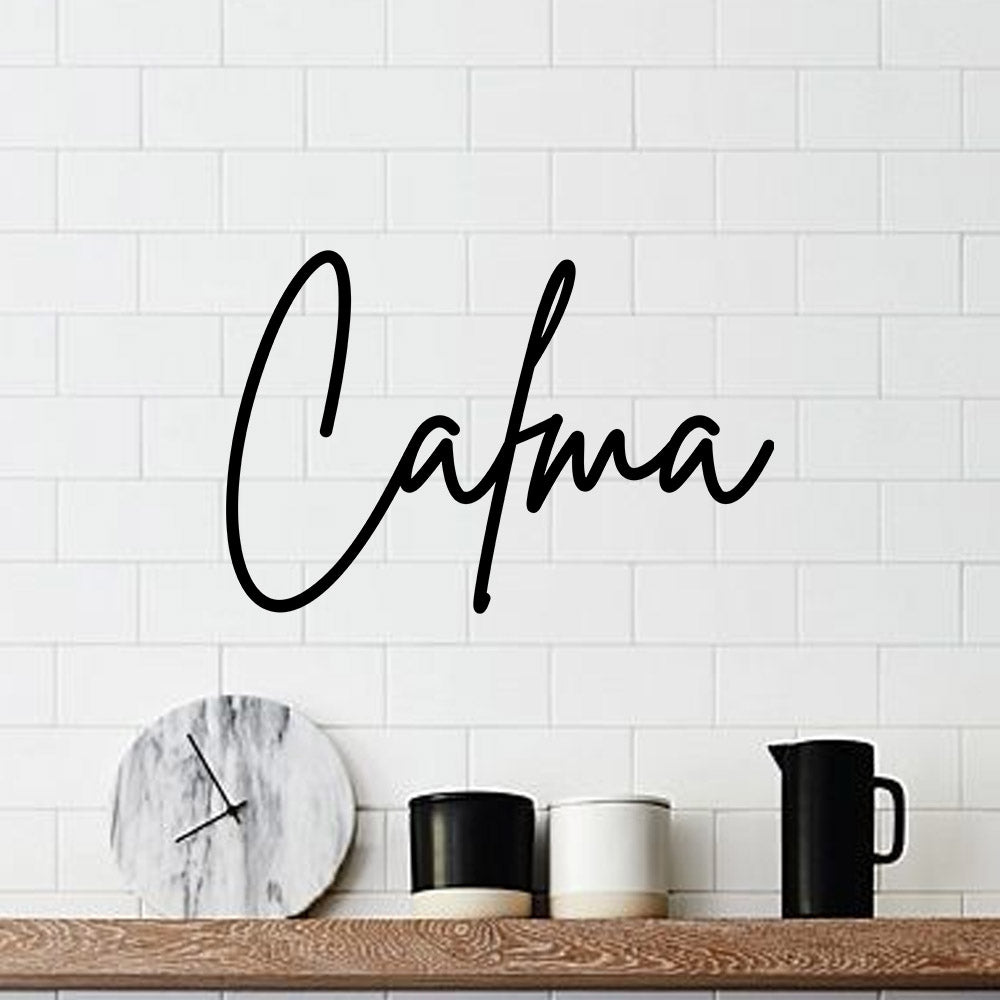 Letreiro de Parede - Palavra Calma