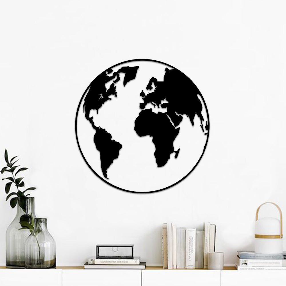 Escultura de Parede de Mapa - Globo Mundi