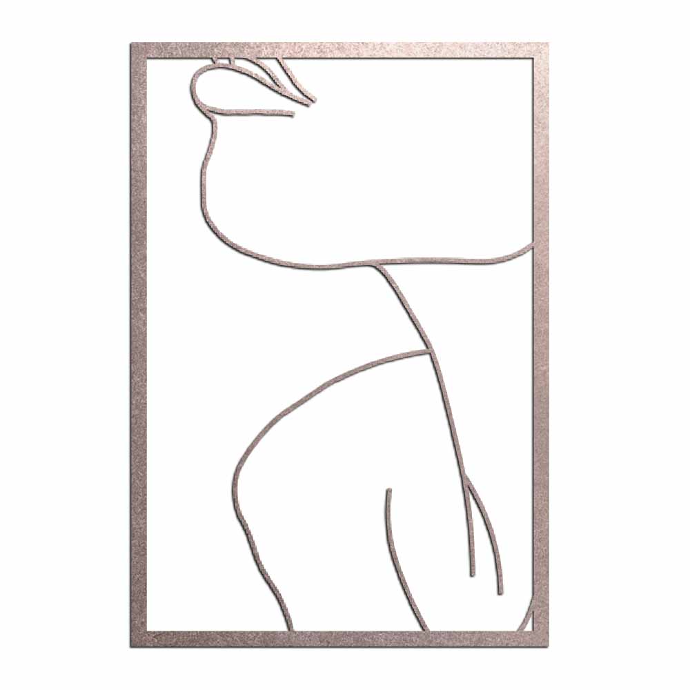 Escultura de Parede Minimalista - Quadro Rosto Linhas 2